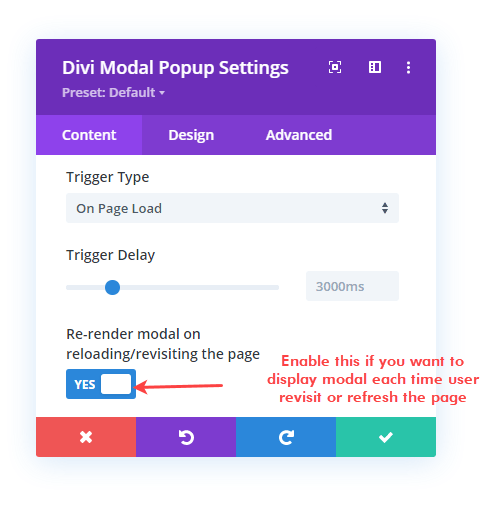 On Page Load Modal Trigger option