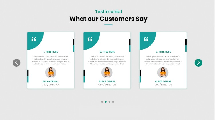 Testimonials web element