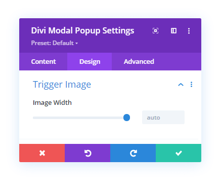 Trigger Image Controls in the Design tab