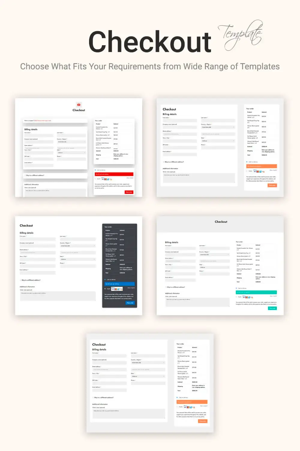 Divi Checkout Page Layouts