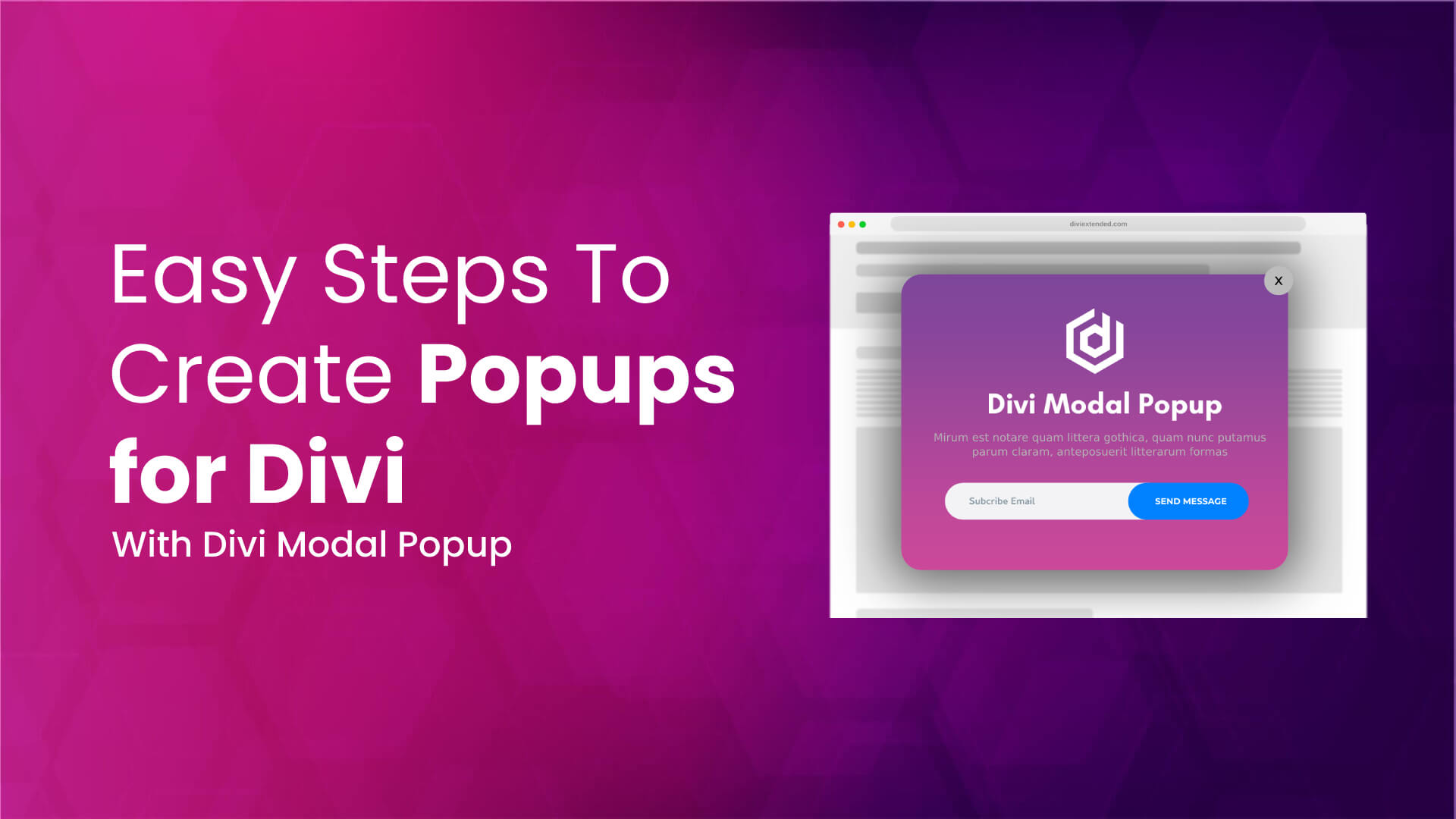 Steps To Create for Divi With Divi Modal Popup