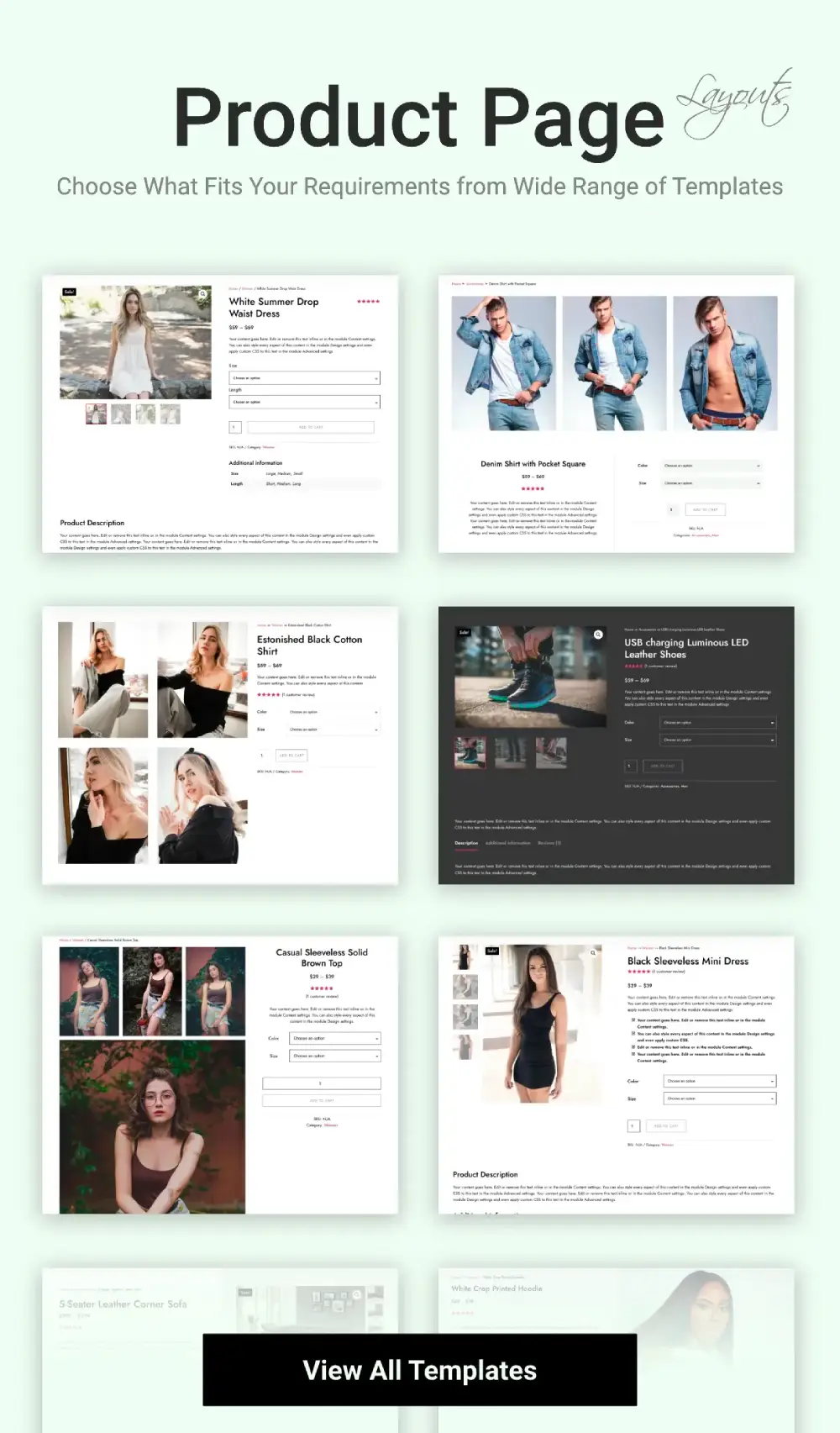 Divi WooCommerce layout