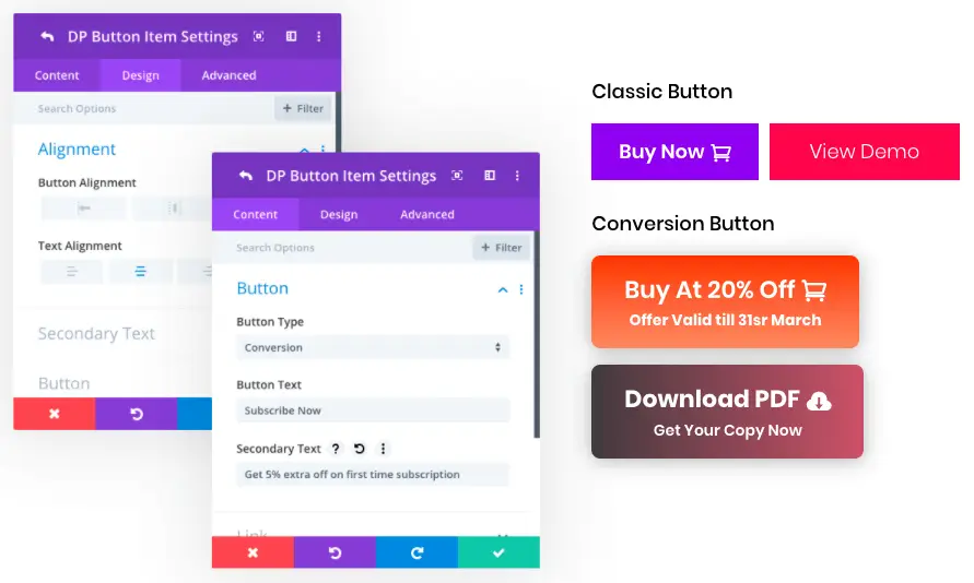 Divi Button Module