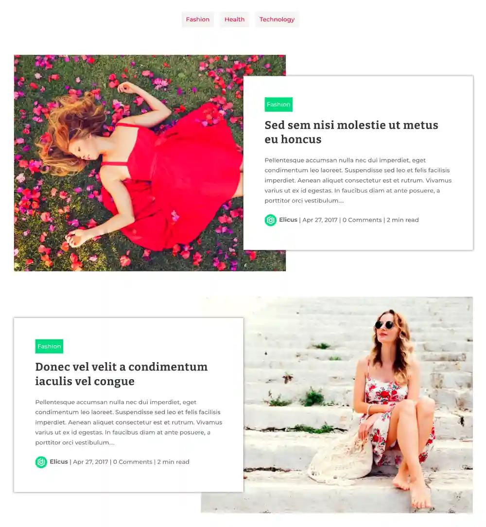 Nuevos diseños de blog divi