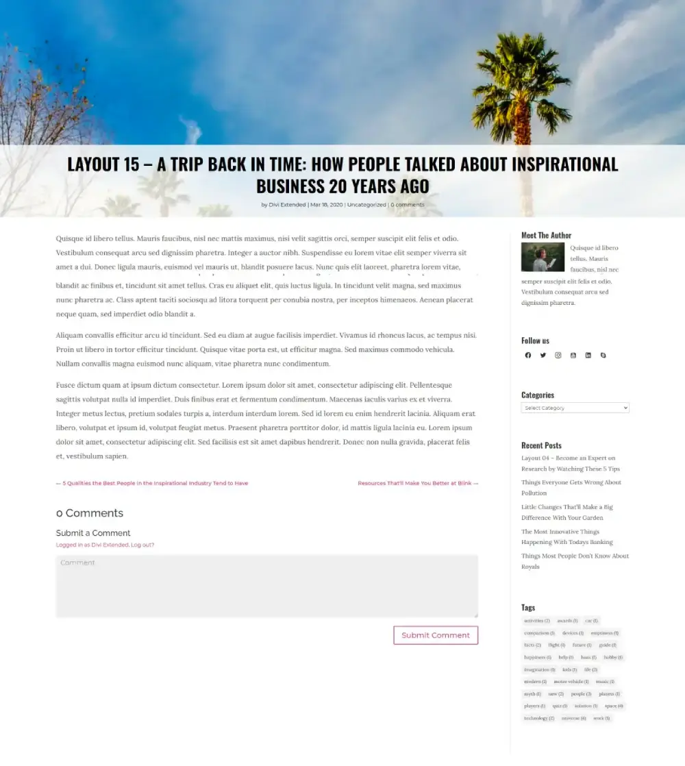 Divi Post Layout 15