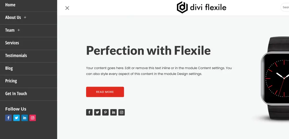 Divi Slide-in & Off-canvas Headers