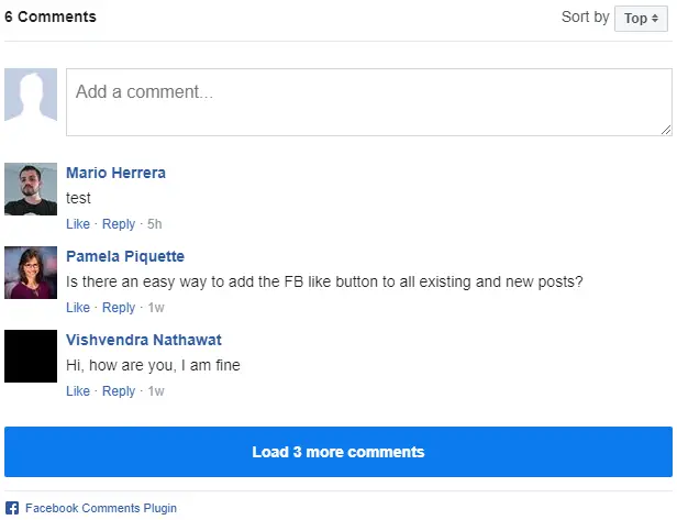 Divi Facebook Comments Module