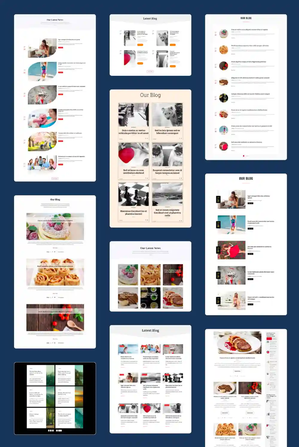 Divi blog layout