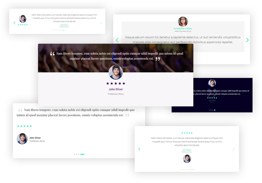 Divi Testimonial Layouts