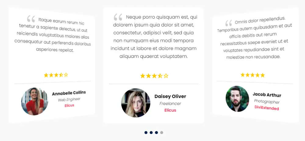 Divi Testimonial Slider Module