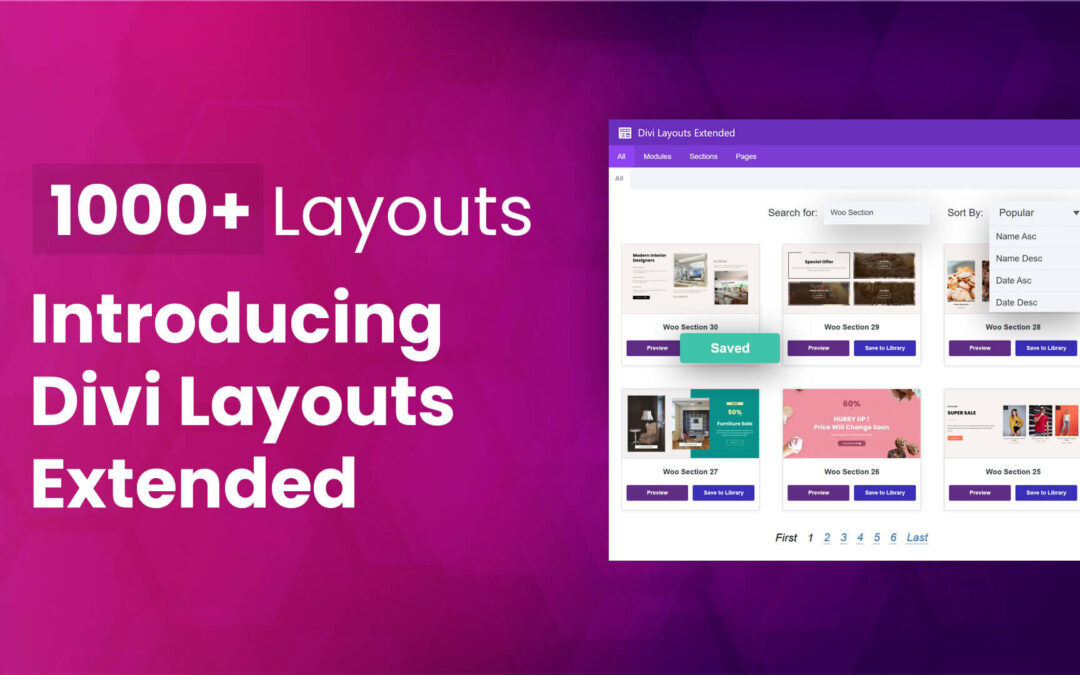 New Release 🥳 Divi Layouts Extended: Thousands of Layouts, Single Plugin, #1 Layouts Cloud