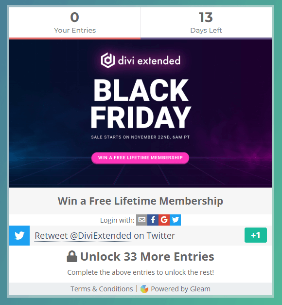 Divi Extended Black Friday Sale Contest 2022