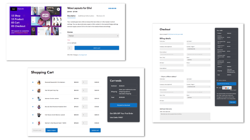 Product, Cart and Checkout page design consistency for eCommerce optimization