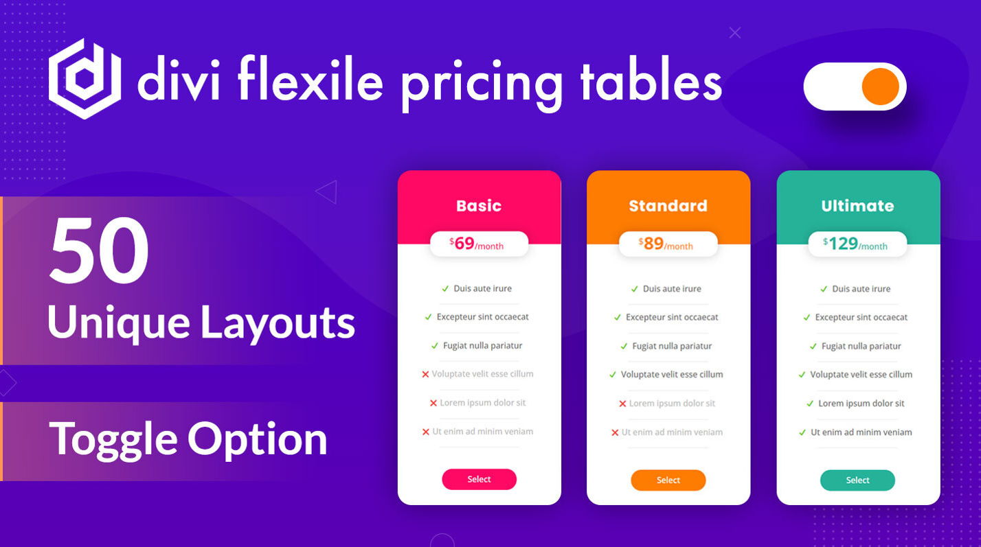 Pricing Tables Divi Layouts Pack