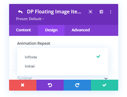 Animation Repeat for Floating Image