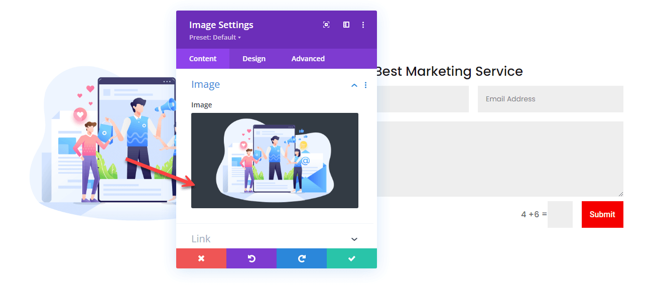 Insert an image for the Divi Floating Image