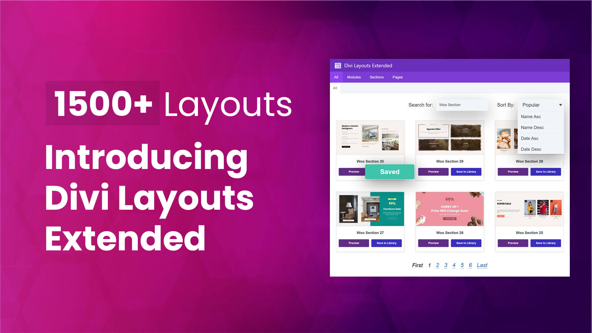 Introducing 1500 Divi Layouts Extended