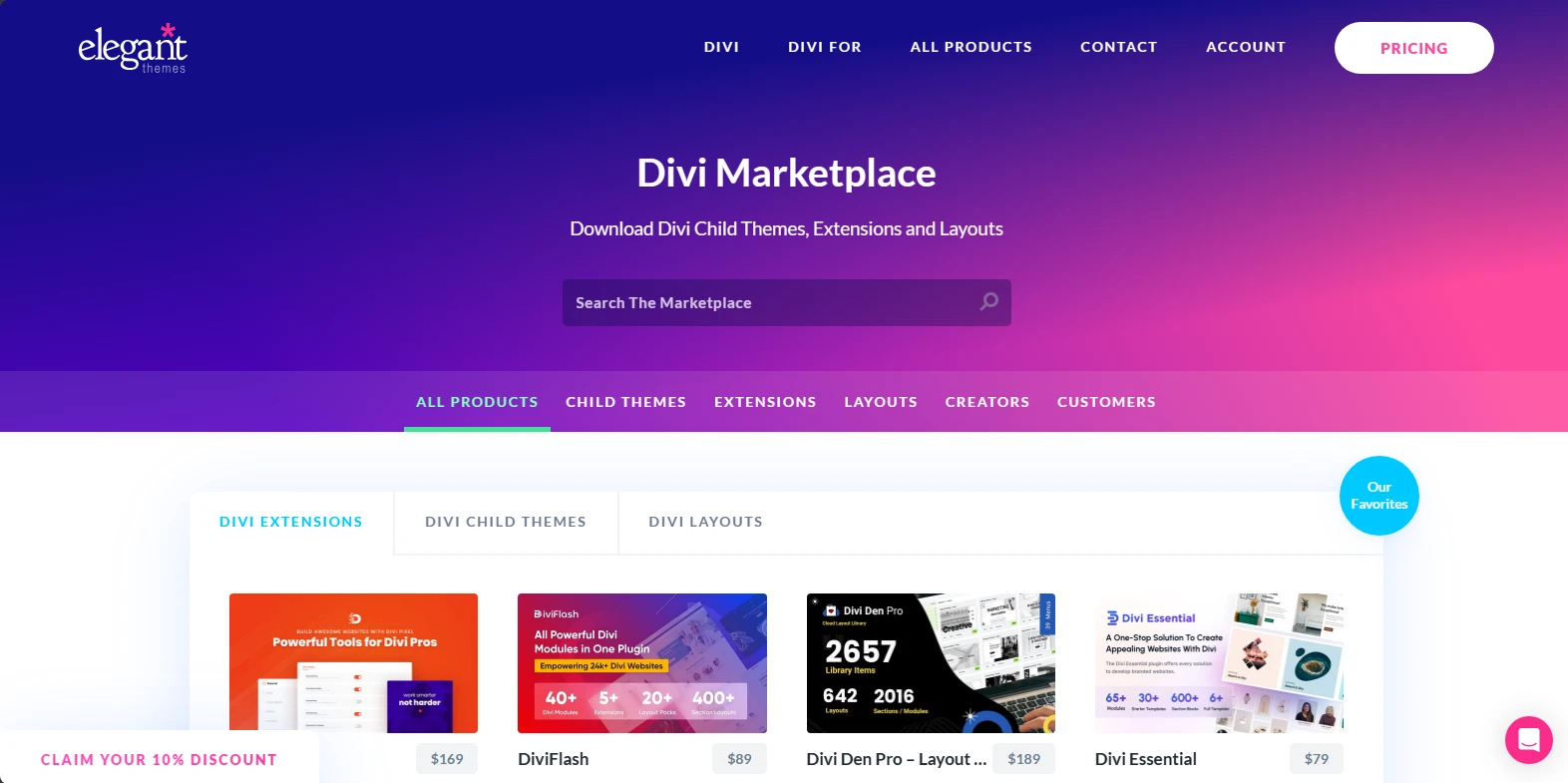 The Divi Theme Marketplace for Divi Users