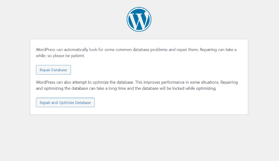 Corrupted database in WordPress