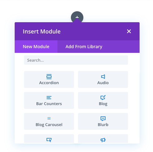 Divi Modules in the builder