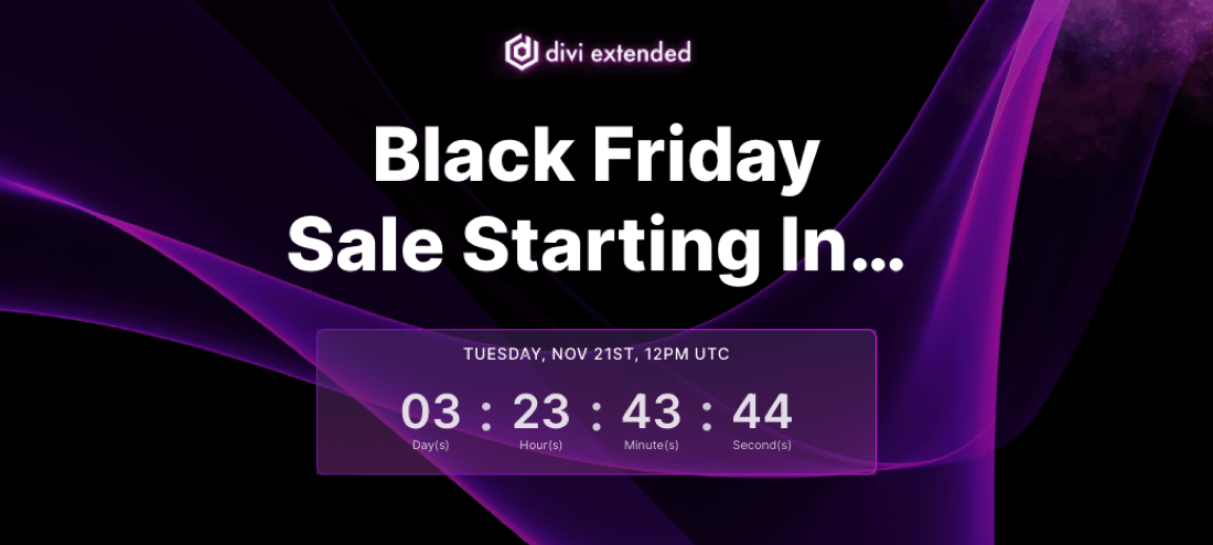 Divi Extended Black Friday 2023 Sale