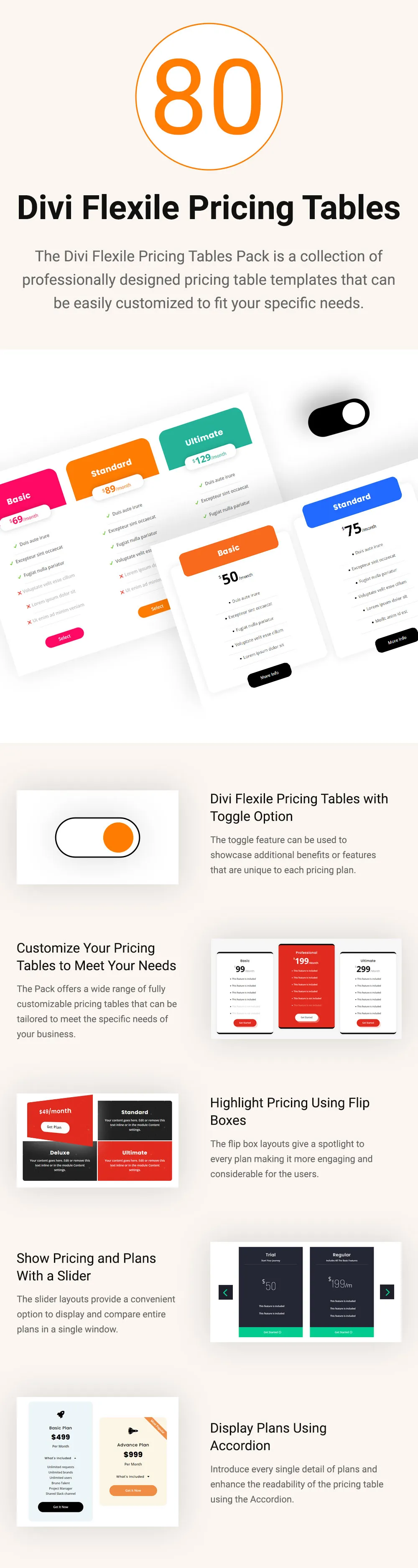 Divi Pricing Table Layout