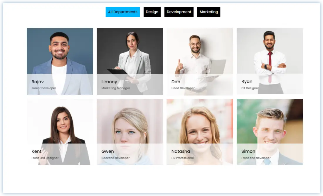 filterable wordpress employee directory