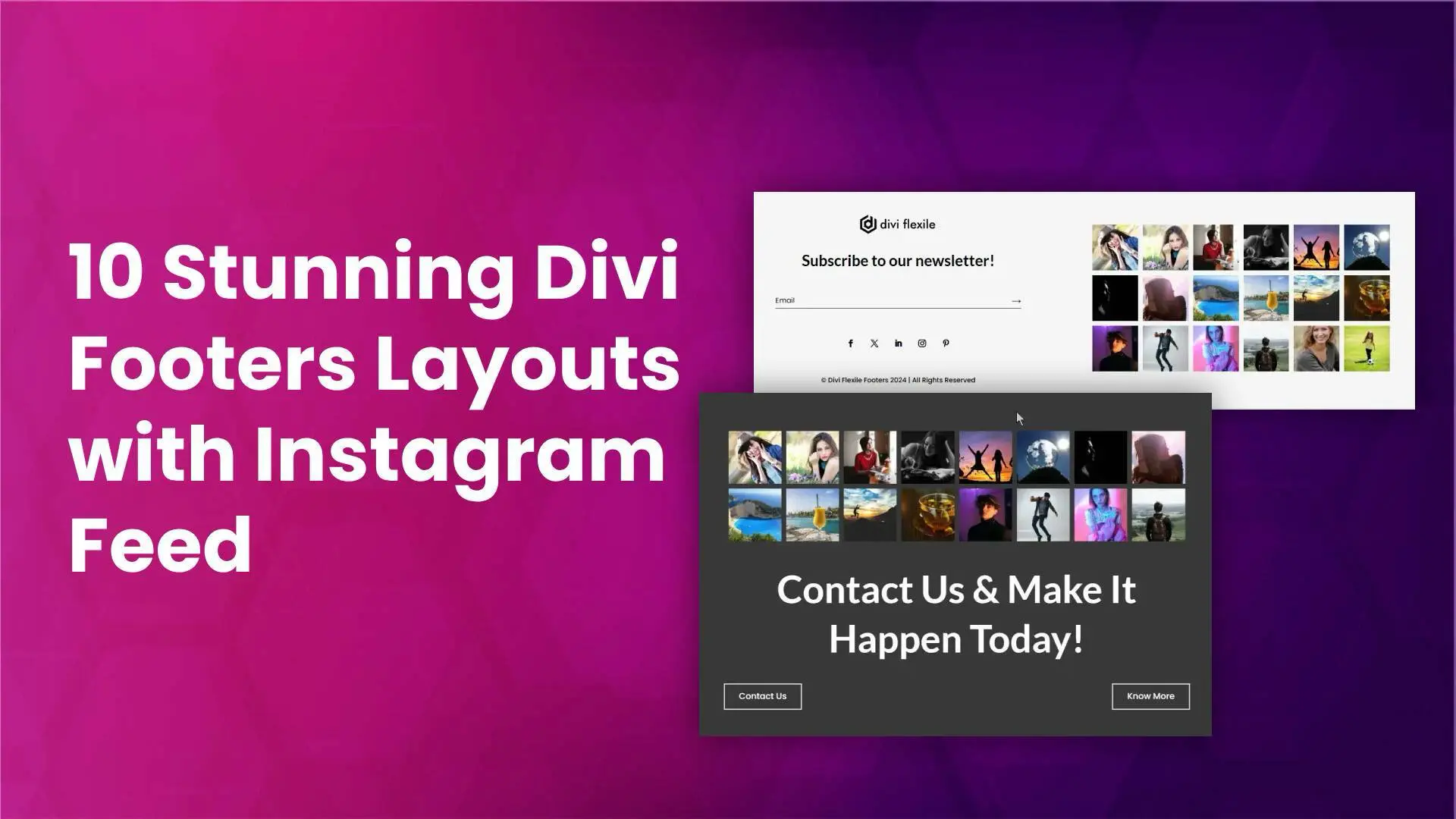 instagram footer layouts for divi