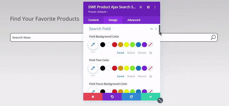 Style Divi Ajax search in WooCommerce 