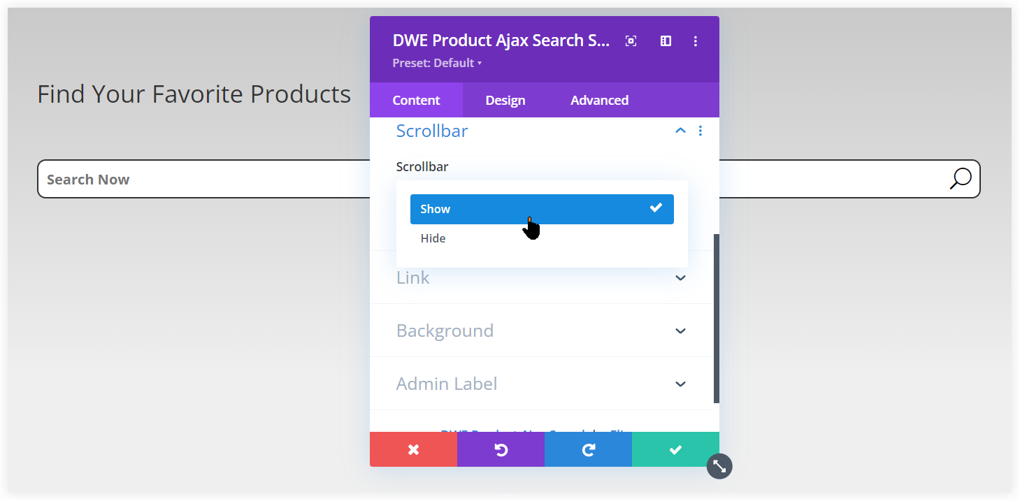 Multiple columns Divi Ajax search in WooCommerce 