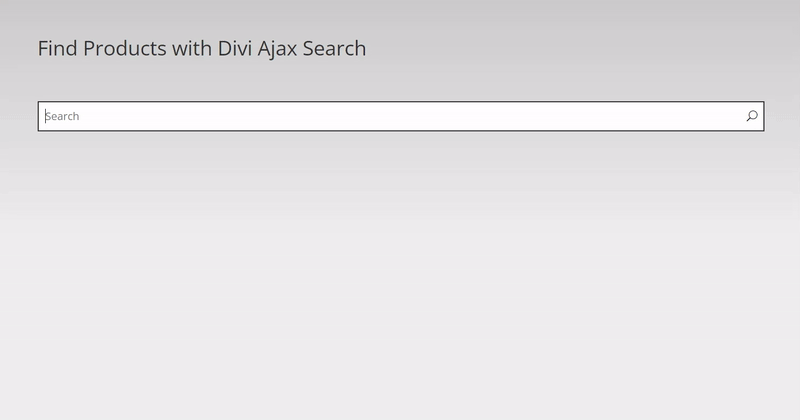 Find products on Woo store using Ajax search