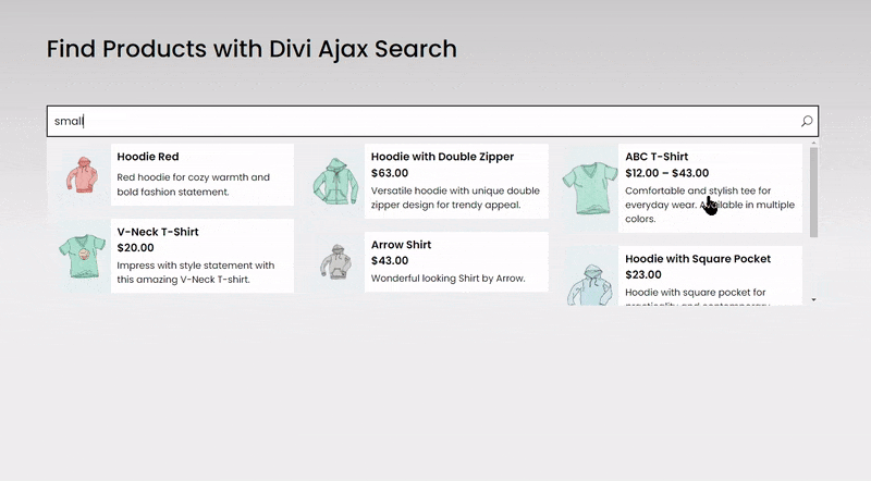Scrollbar in Ajax search