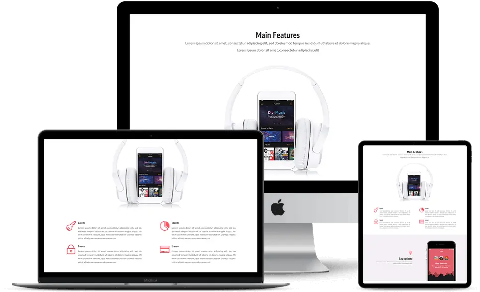 Divi app landing template