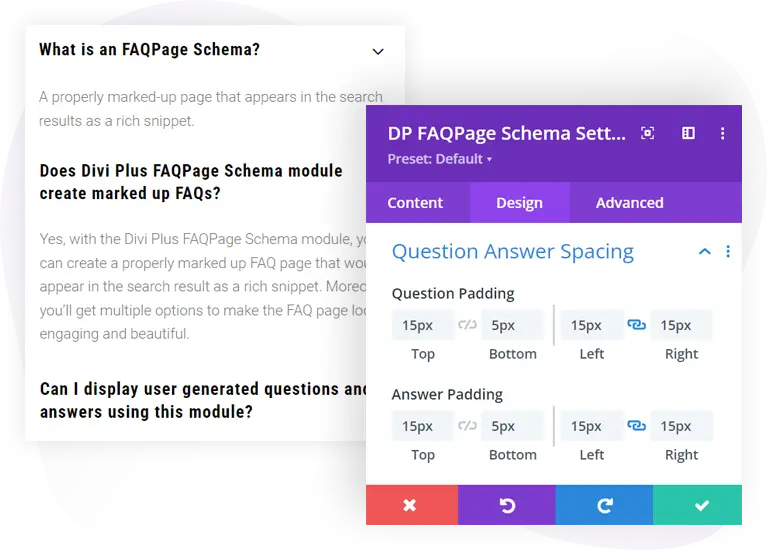 Divi faq page