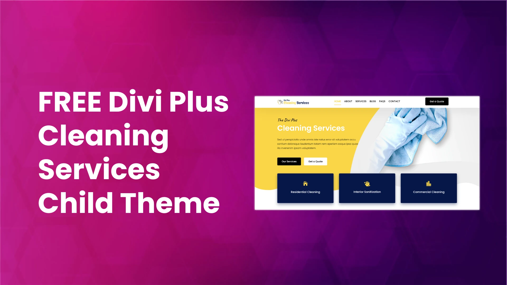 Free Divi Cleaning Services child theme