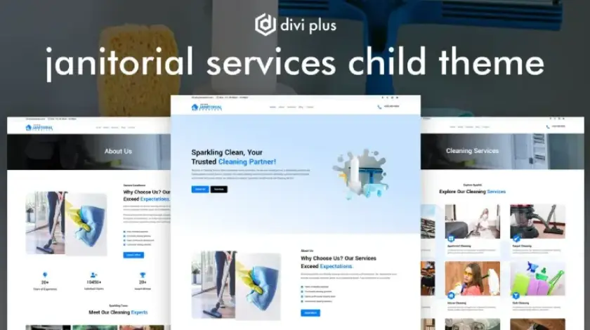 Divi janitorial services child theme