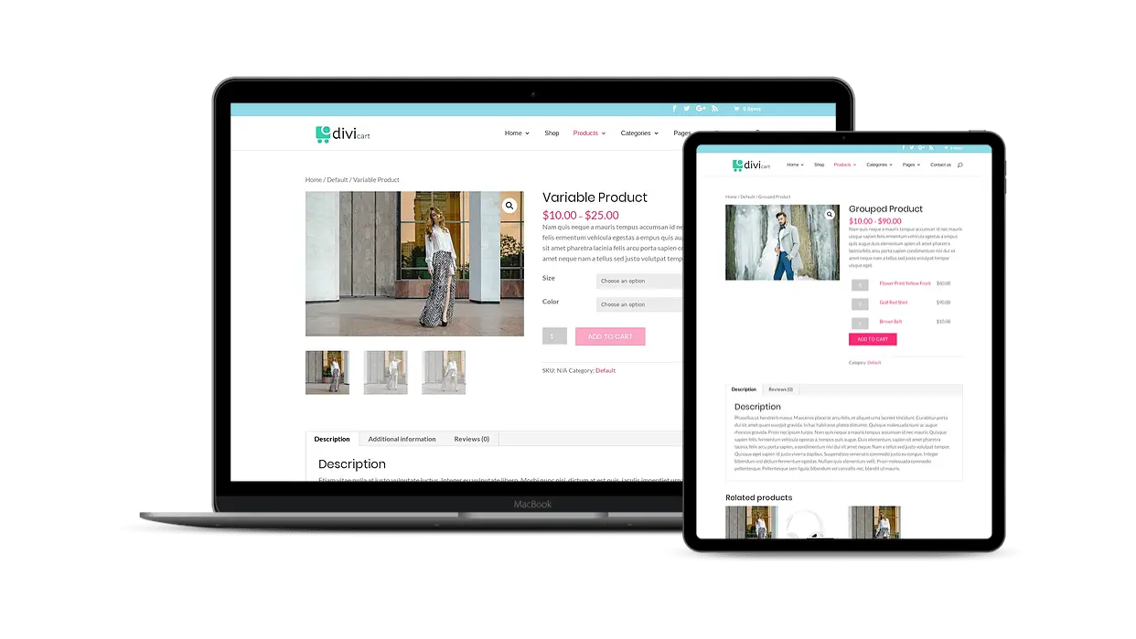divi theme for woocommerce