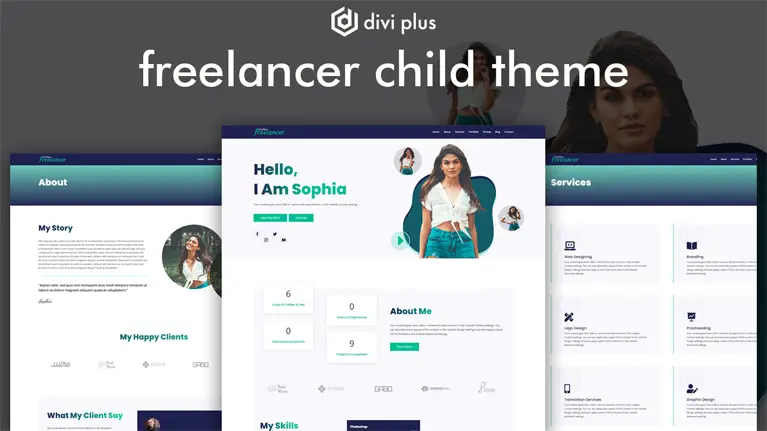 Divi Plus Freelancer child theme