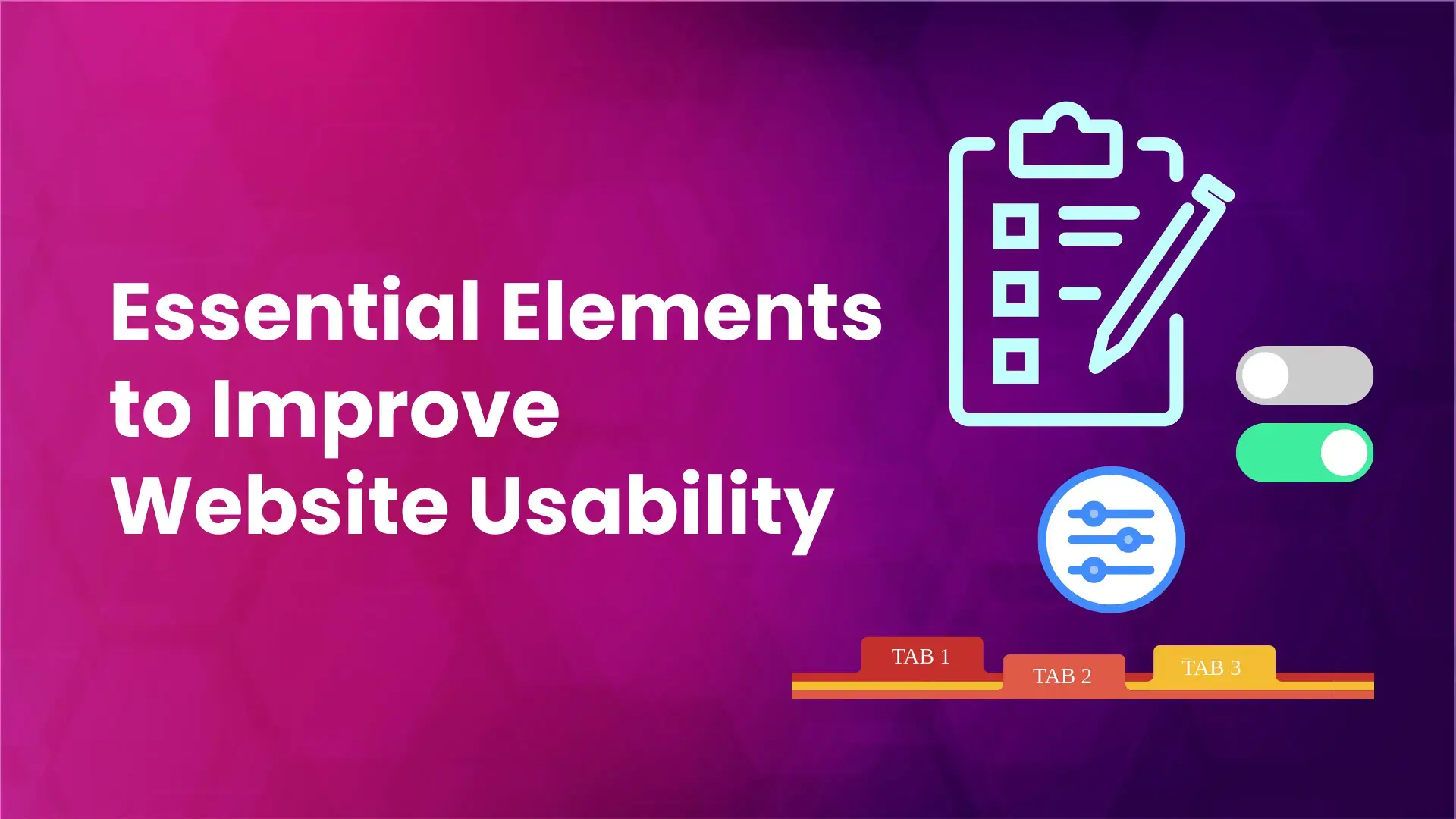 elements to improve website usability