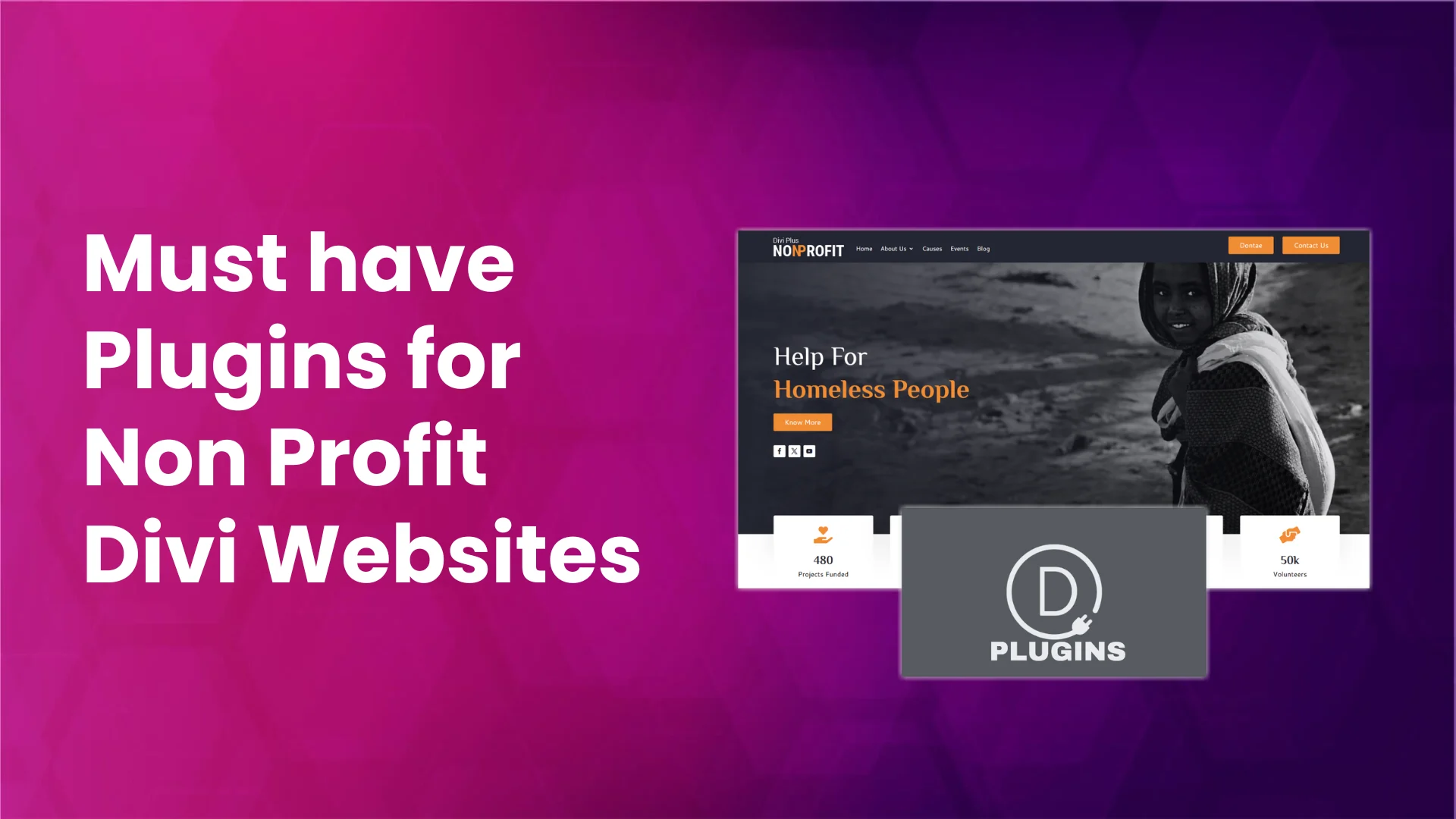 Plugins for non profit Divi websites