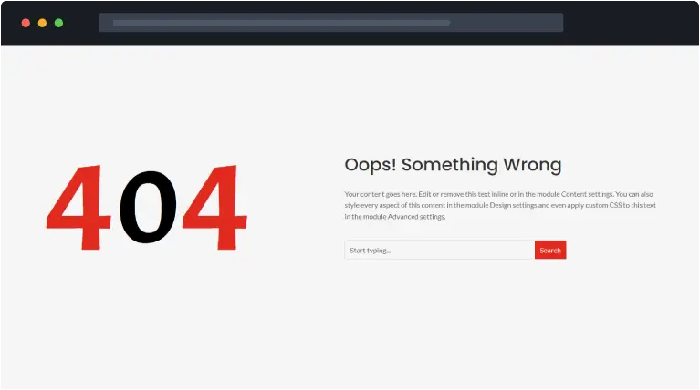 Free Divi 404 Page Layout 02