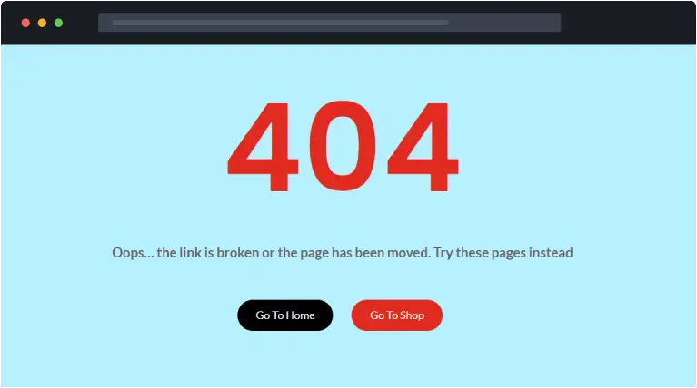 Free Divi 404 Page Layout 03