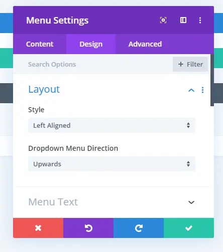 Add style & dropdown menu direction in menu module