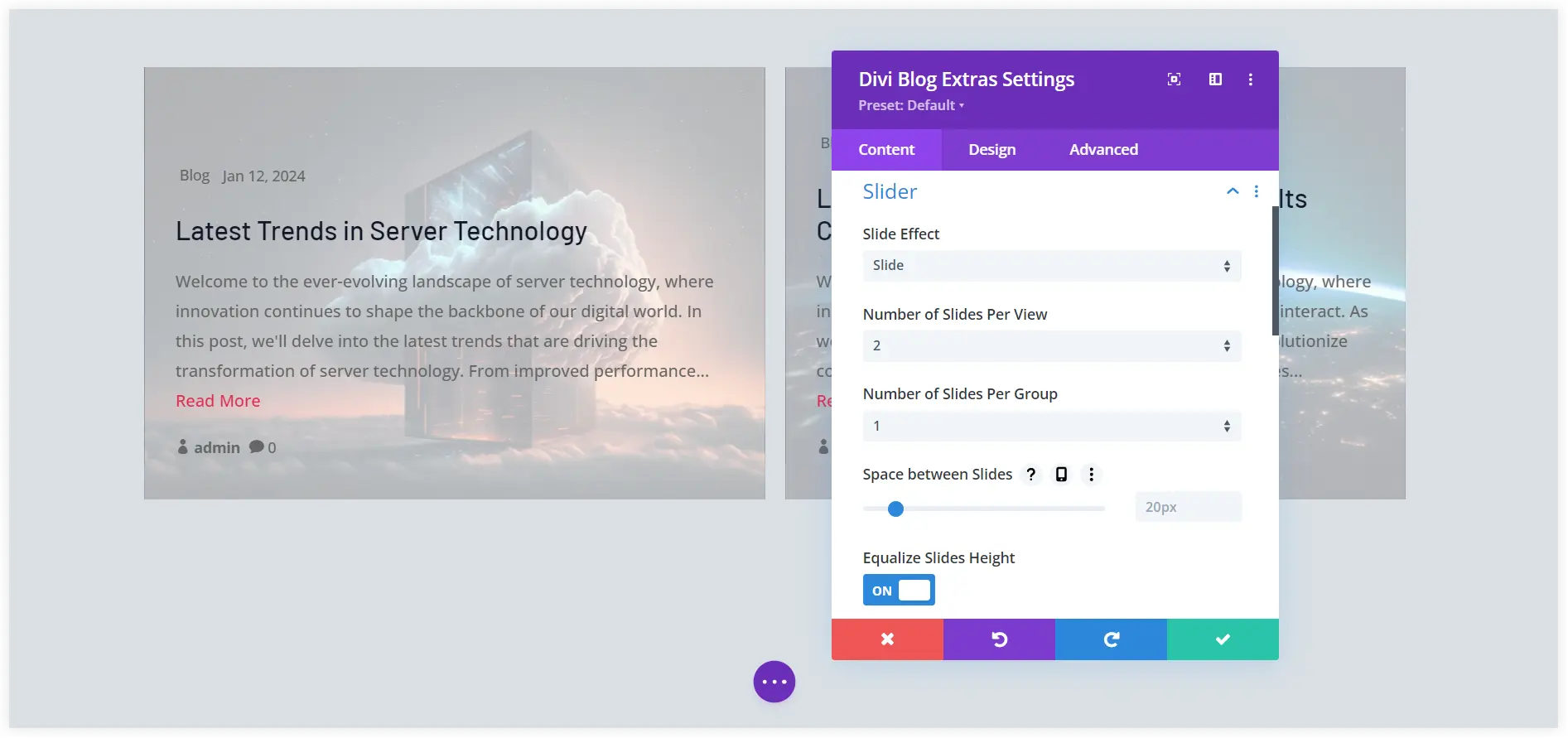 Tune up Divi custom post slider display