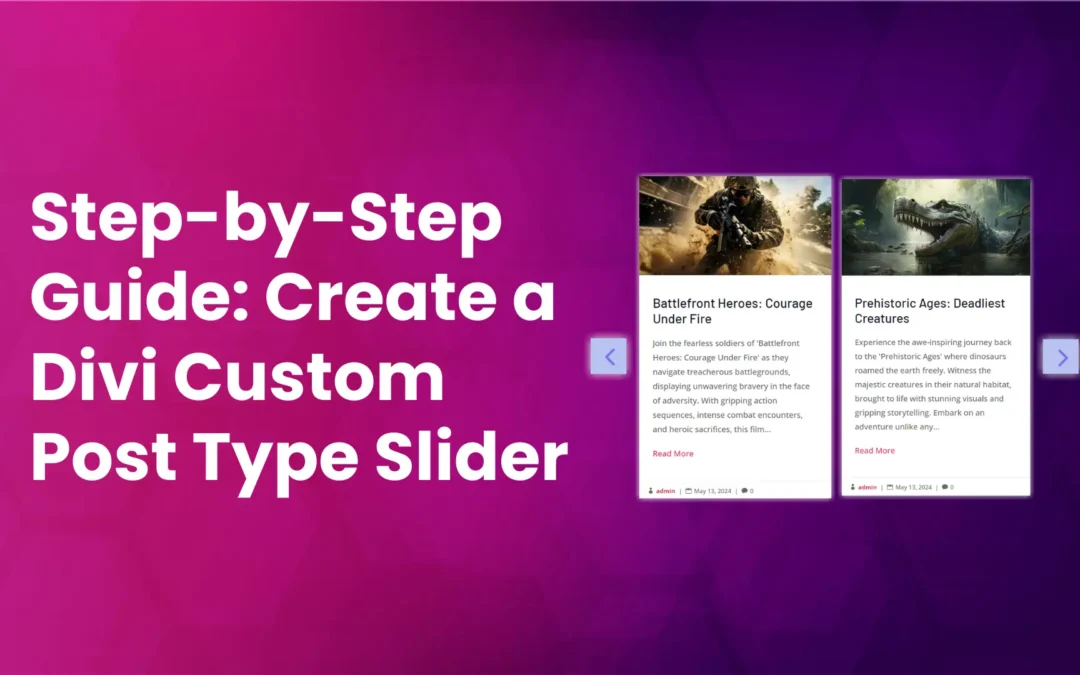 How to Create a Divi Custom Post Type Slider