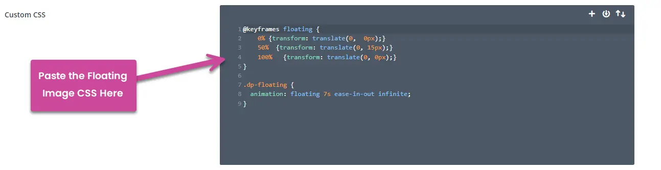 Custom CSS for Divi Floating Image