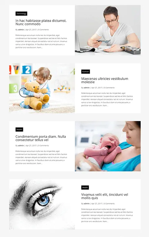 Divi Blog Extras Grid Extended layout