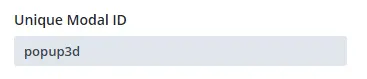 Divi modal popup unique ID option