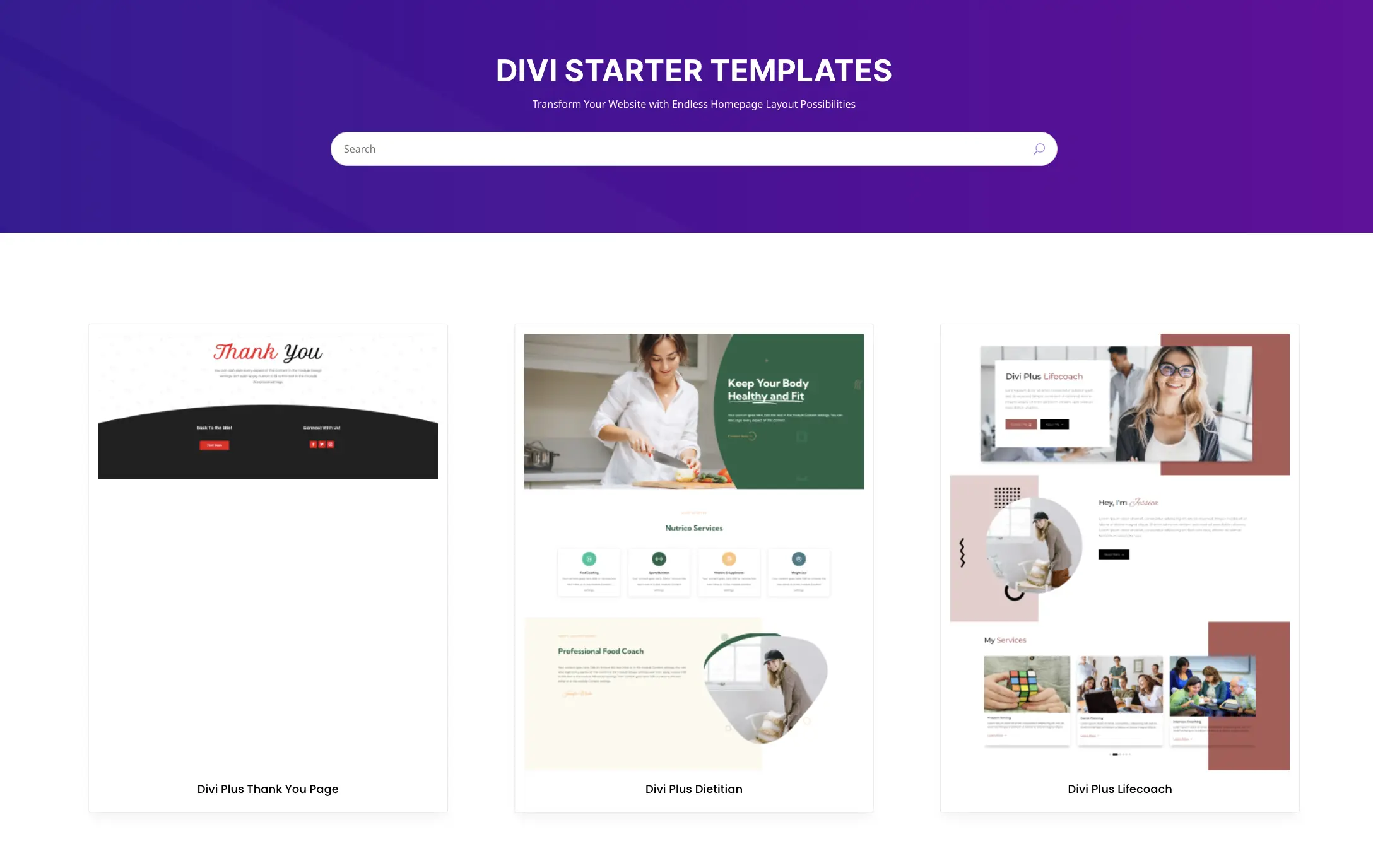 Divi Plus Layouts