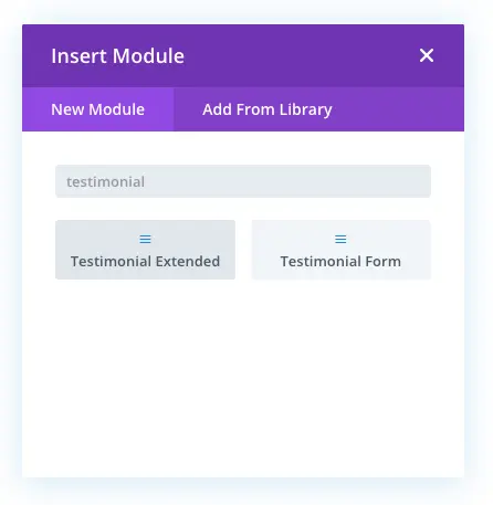 Divi Testimonial Extended modules